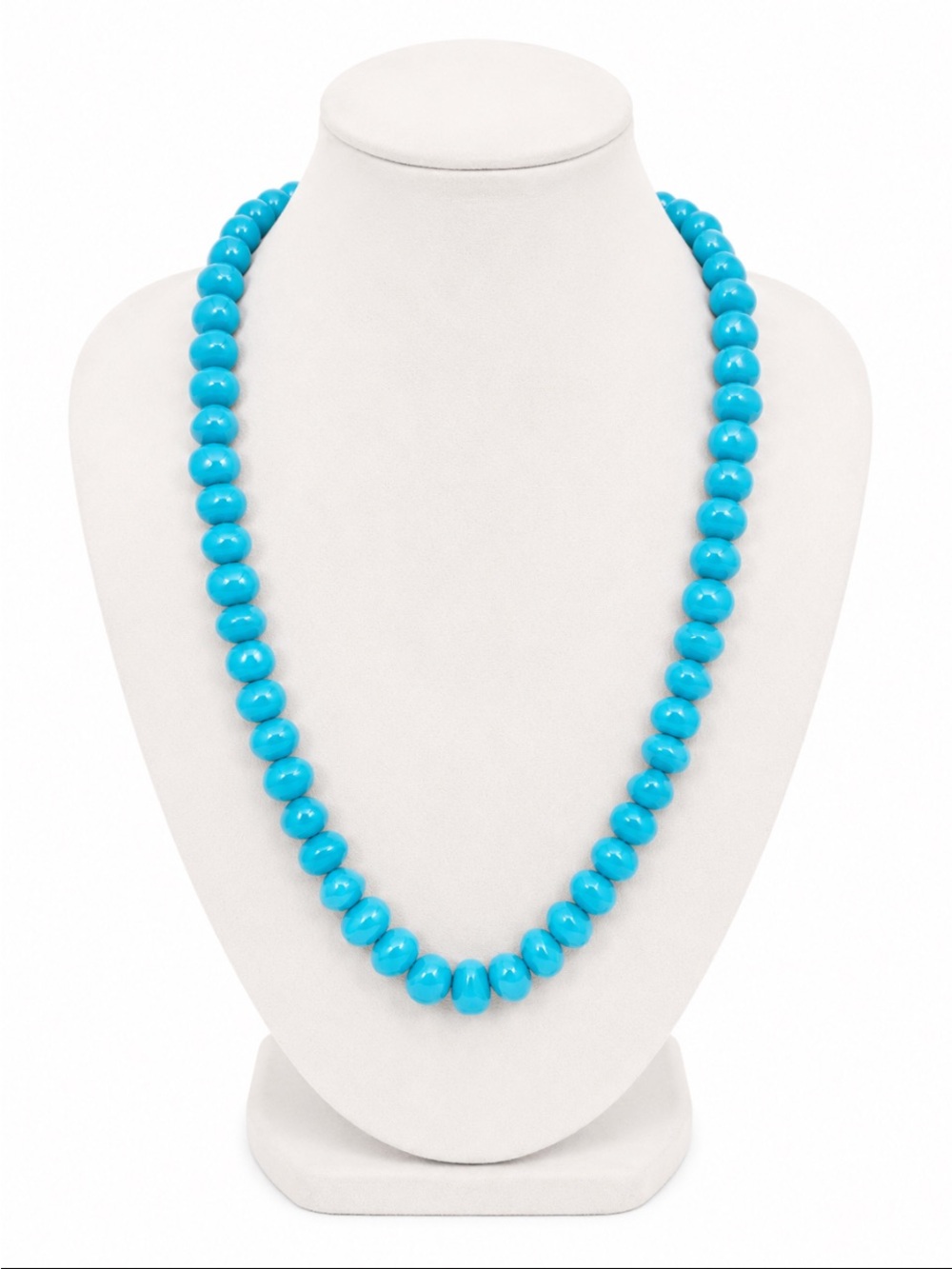 Turquoise Blue Chunky Beaded Statement Necklace